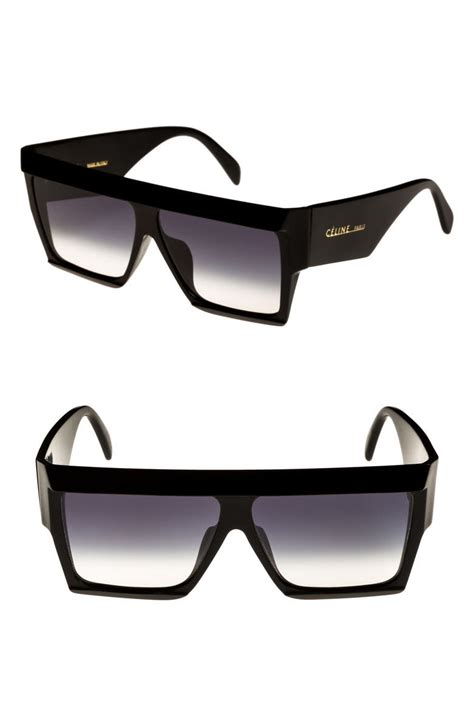 celine shadow sunglasses for sale|celine 60mm flat top sunglasses.